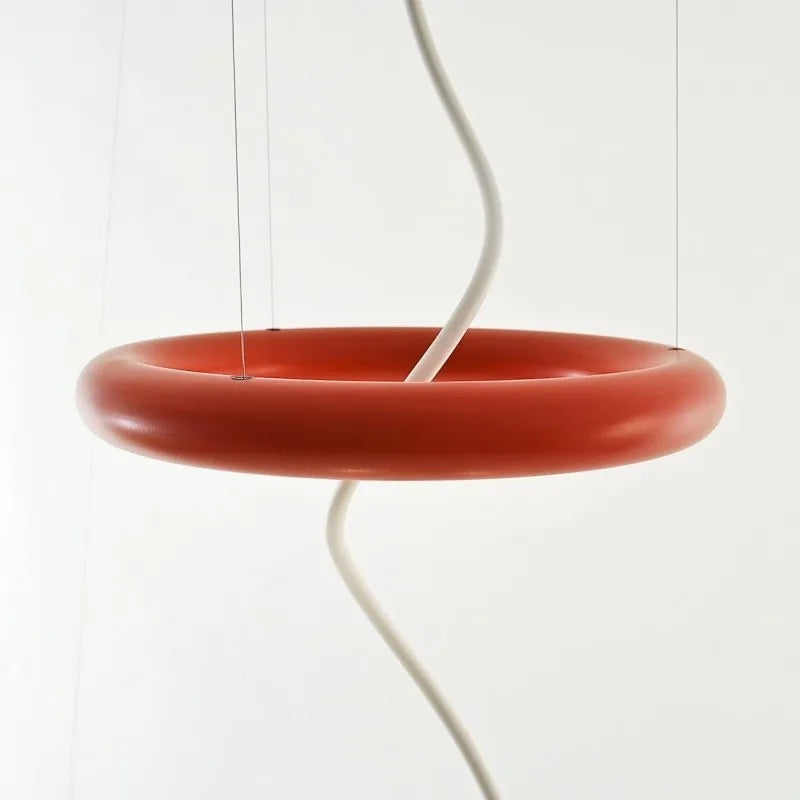 lustre nordique wabi sabi led suspension loft luminaire - vue 5 sur 8