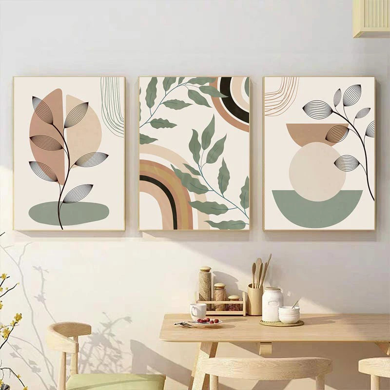 affiches boho peinture abstraite géométrique décorative pour intérieur