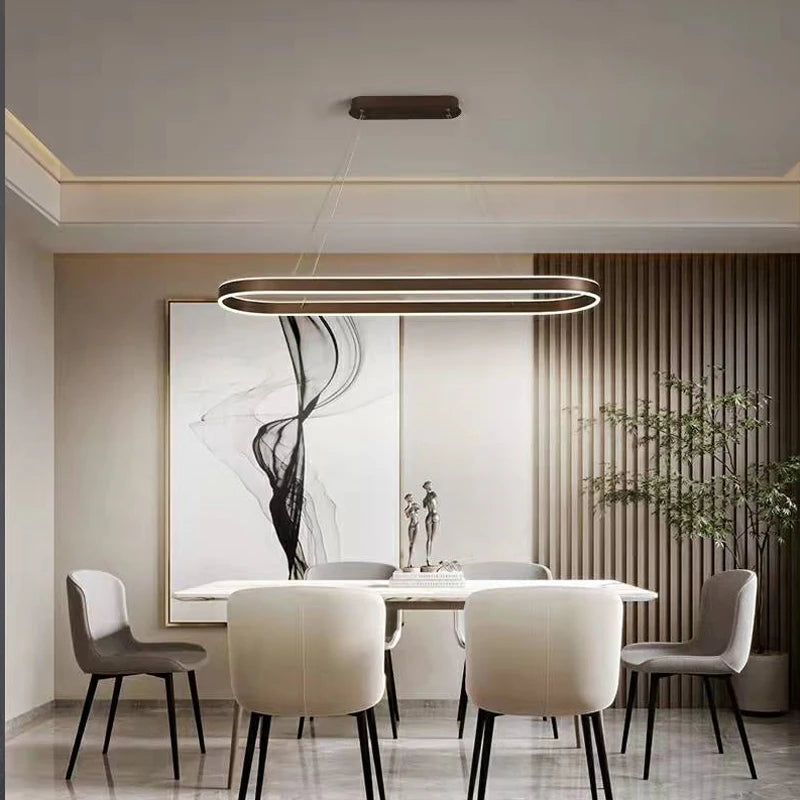 lustre led minimaliste moderne avec télécommande pour intérieur élégant - vue 3 sur 10