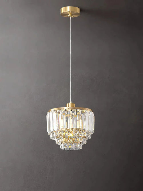 lustre en cristal de cuivre design pour décoration moderne - vue 6 sur 7