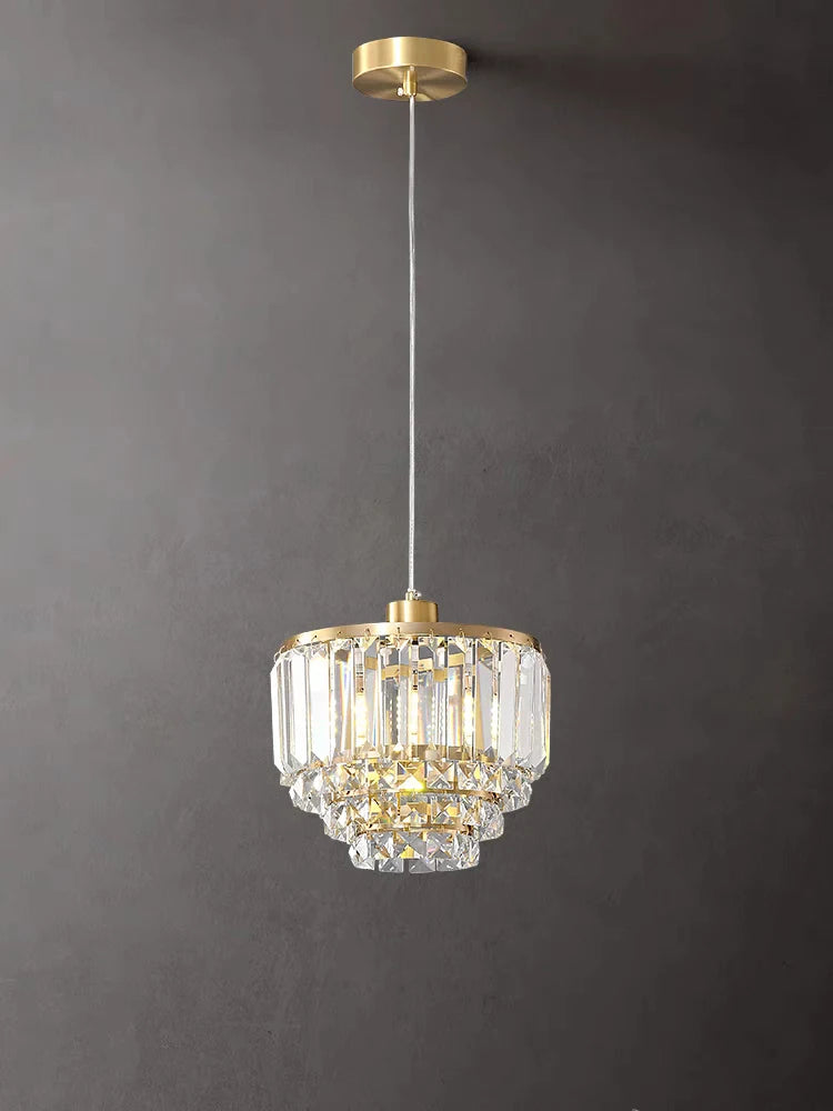 lustre en cristal de cuivre design pour décoration moderne - vue 5 sur 7