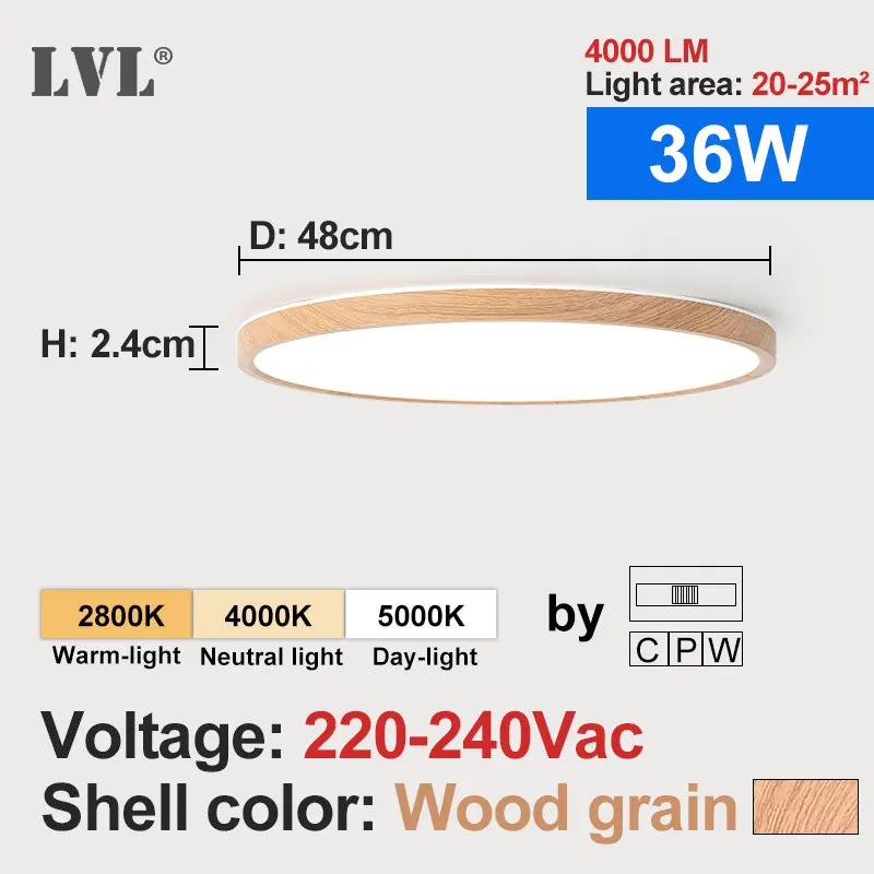 plafonnier plat design en bois doré carré moderne pour intérieur - vue 14 sur 16