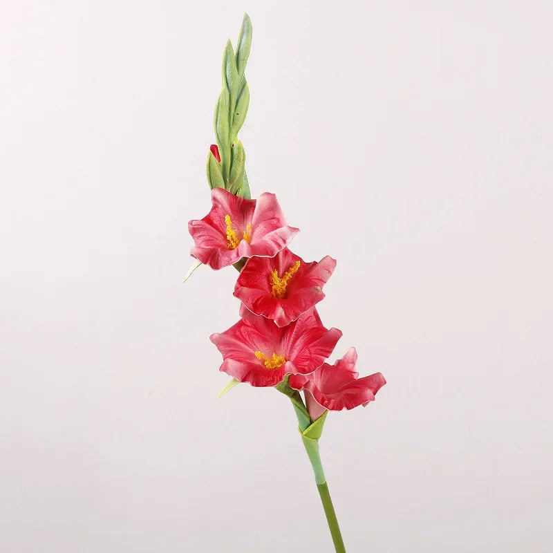 fleurs artificielles glaïeuls pour décoration de fête et bureau