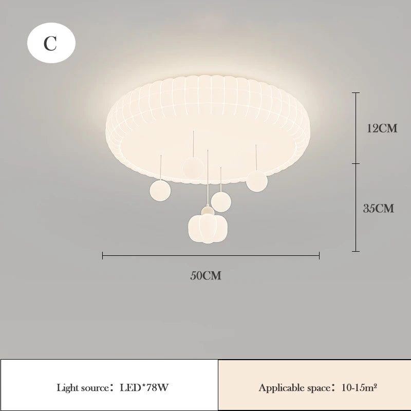 Plafonnier LED Nuage Flottant 36W – 45 Cm – 3 Températures + Gradation – Chambre Enfant Bébé Salon – Lumière Douce & Décorative