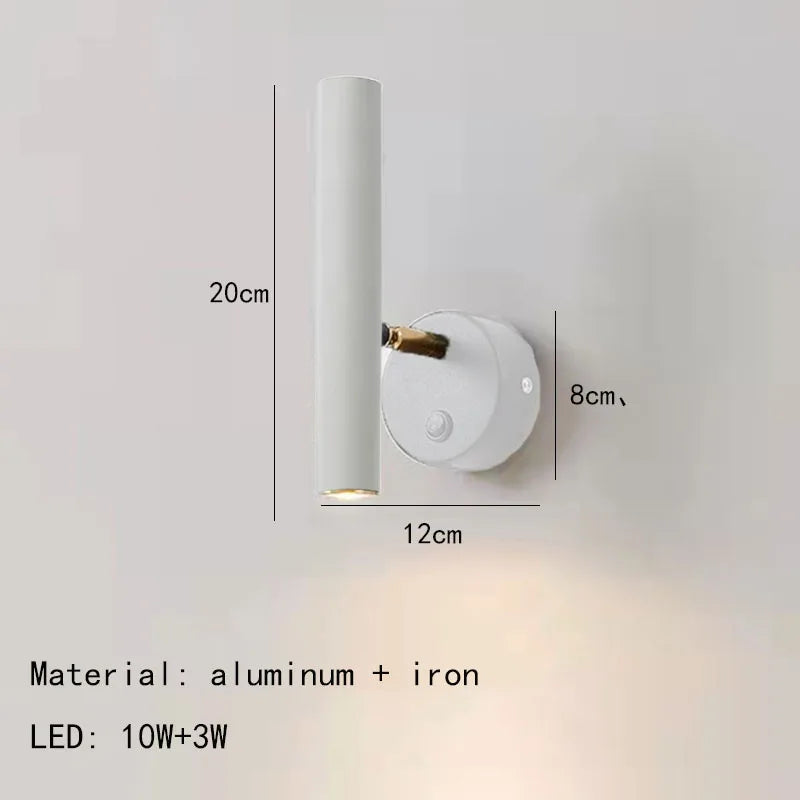 Applique murale led rotative moderne pour lecture et relaxation