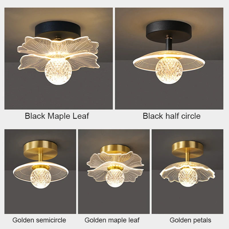Plafonnier LED nordique éclairage intérieur de maison chambre chevet salon Table à manger couloir décoration - vue 5 sur 12
