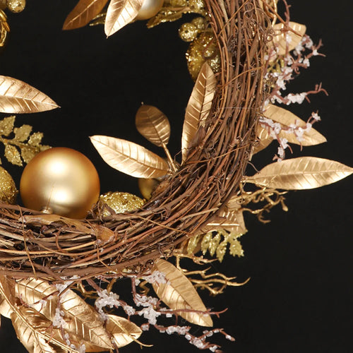 couronne de Noël décorative pour porte d'entrée suspendue Nouvel An 2025 - vue 4 sur 6