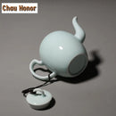 Theiere porcelaine artisanale style kung fu avec accessoires