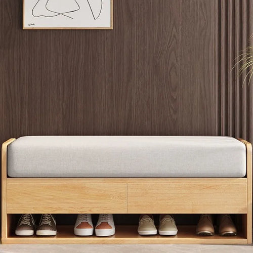 tabouret à langer nordique en bois avec rangement intégré - vue 2 sur 14
