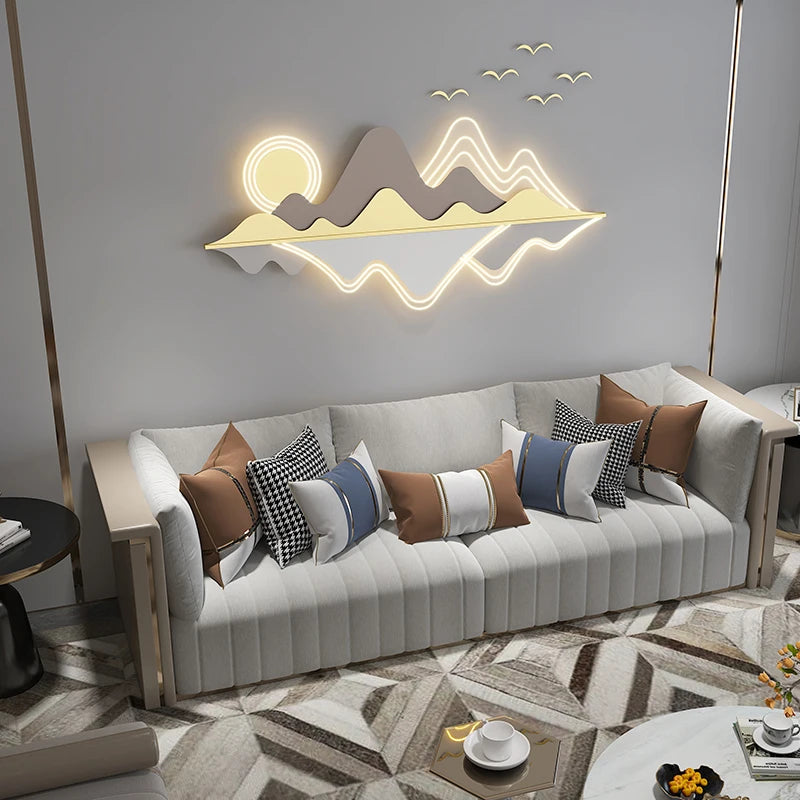 Applique Murale En Résine Coquillage Style Chinois éclairage Led