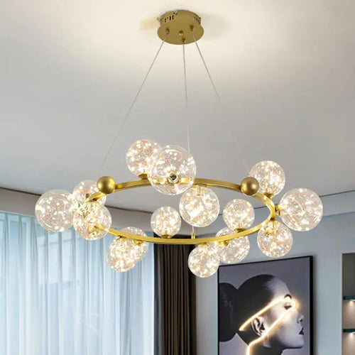 lustre led moderne design nordique pour décoration intérieure - vue 2 sur 18