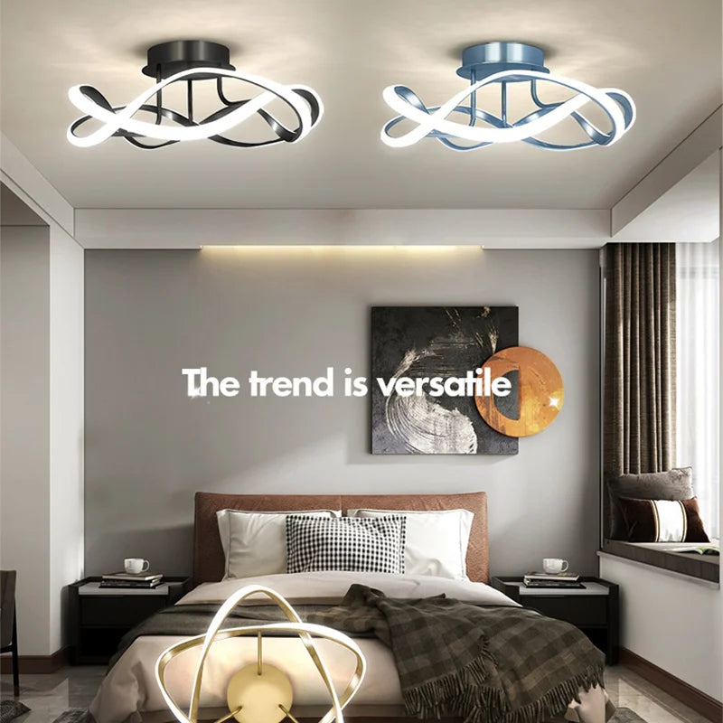 Plafonnier LED modernes pour salon salle à manger couloir chambre cage à oiseaux intérieur décor à la maison - vue 4 sur 10