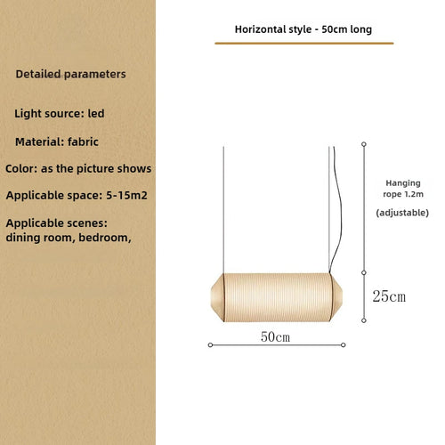 suspension cylindrique en tissu pour décoration intérieure élégante - vue 11 sur 12