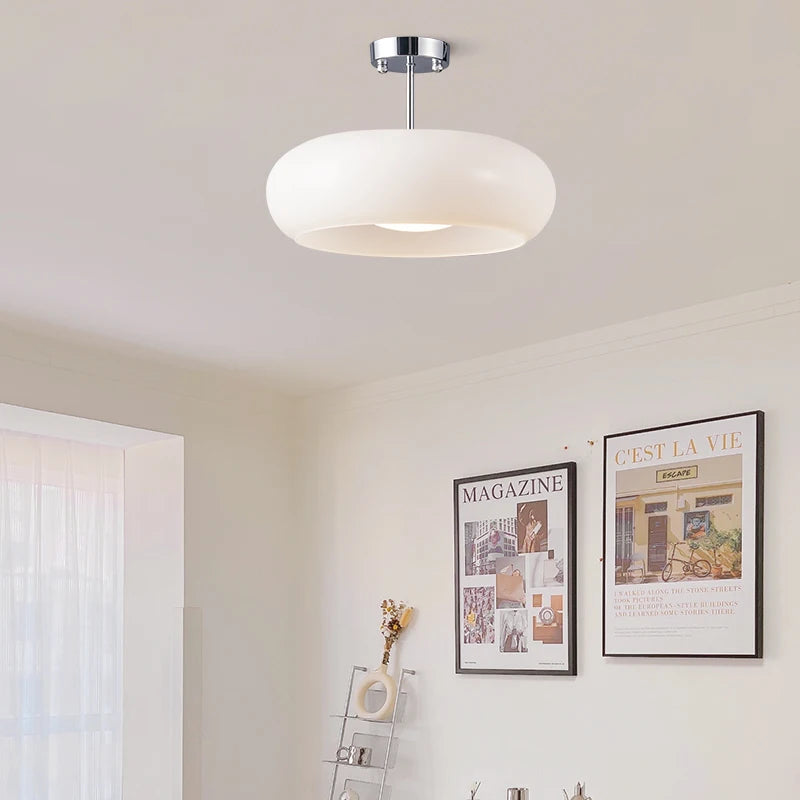 plafonnier moderne nordique en verre led iwhd