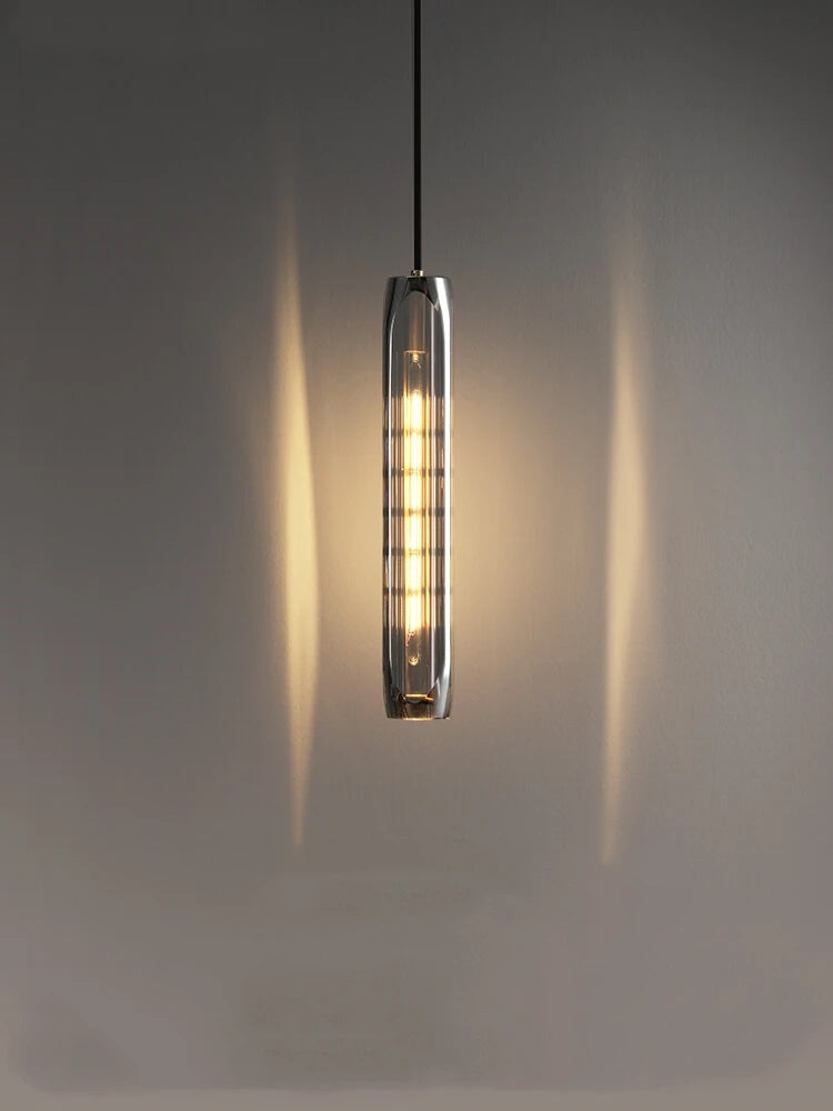suspension en cristal de luxe design long
