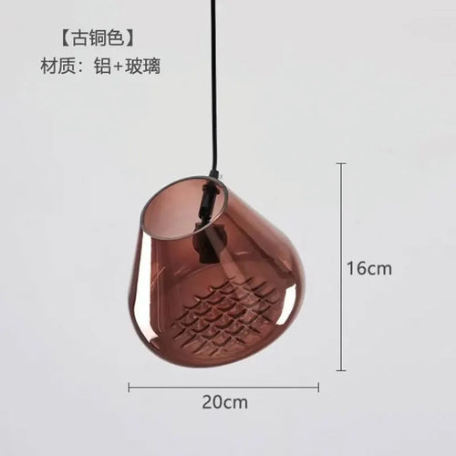 lustre en verre design pour cuisine bar et restaurant - vue 13 sur 13