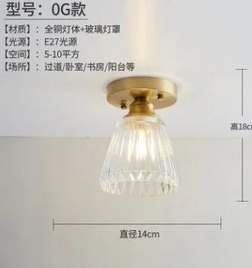 plafonnier led nordique vintage en verre pour intérieur moderne - vue 8 sur 18
