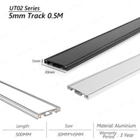 rail d'éclairage magnétique ultra fin montage en surface pour magasin