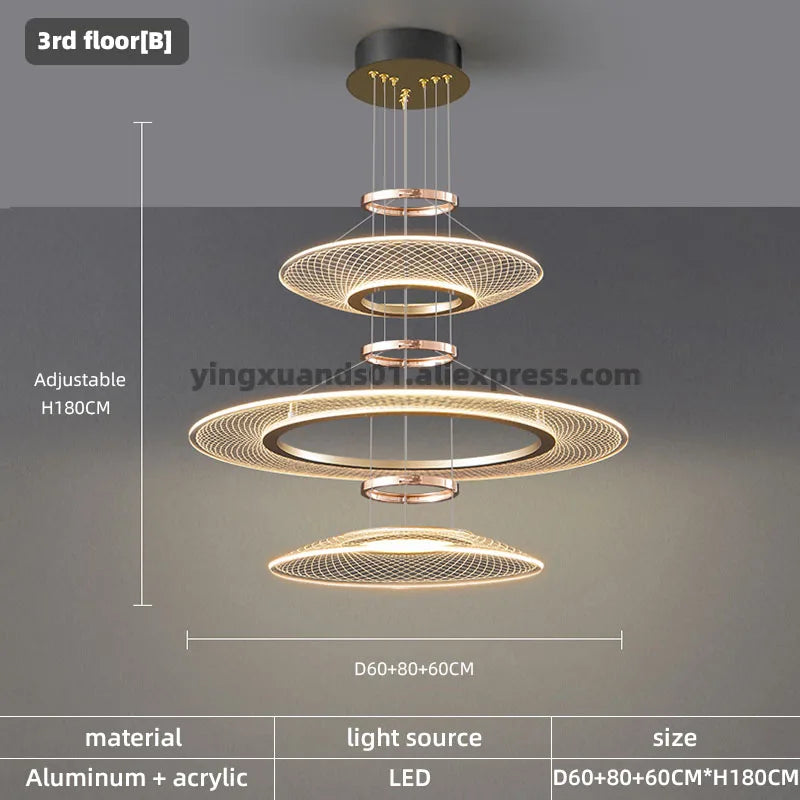 Plafonniers pour salon double lampes suspendues pour cuisine île hôtel Restaurant lustres LED Suspension - vue 10 sur 11