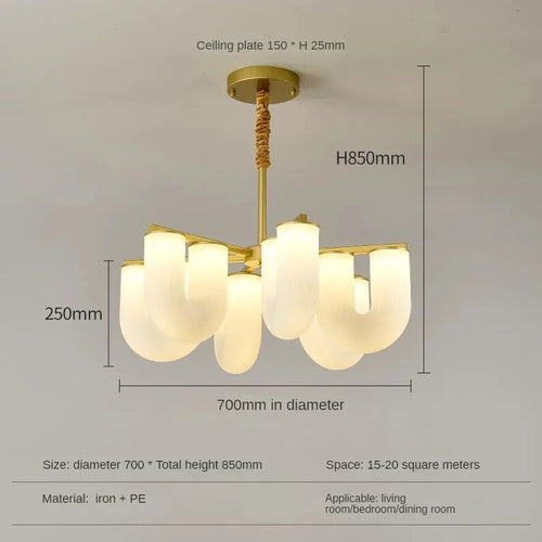 suspension led design nordique en fer pour intérieur moderne - vue 10 sur 10