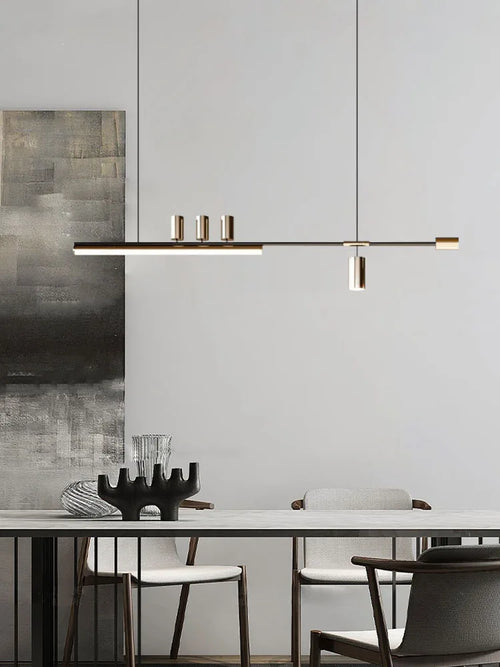 lustre minimaliste en métal pour éclairage moderne chic - vue 5 sur 11