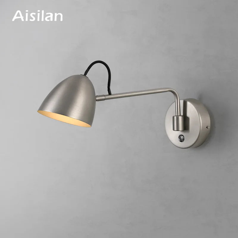 Aisilan LED applique murale à bras oscillant à intensité variable avec interrupteur tactile ajuster la luminosité applique murale pour chevet étude salon - vue 8 sur 8