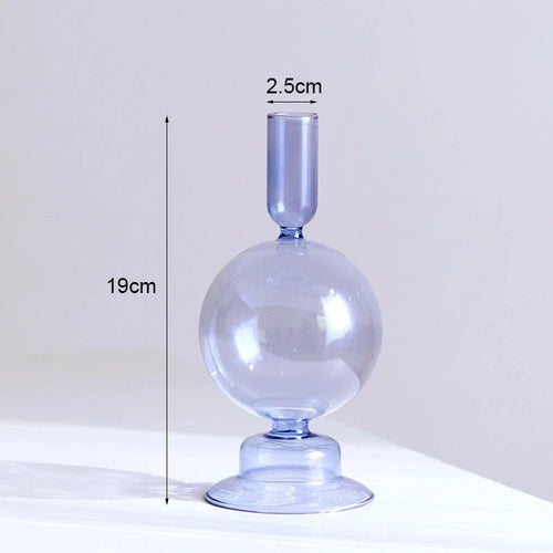 bougeoir en verre européen pour décoration et mariage - vue 24 sur 30