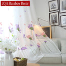 Voilage tulle brodé floral style champêtre pour salon