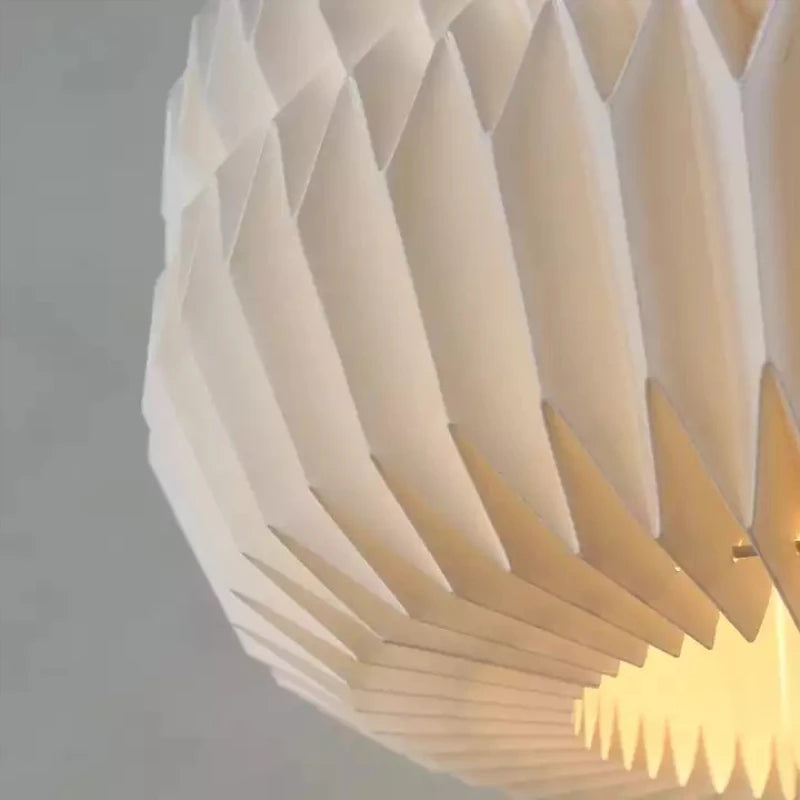 White Art Origami Lantern,Modern Waterproof Paper Lamp Shade,Simple Home Decor,Tourist Attractions Pendent Decorations,50% Off - vue 7 sur 16