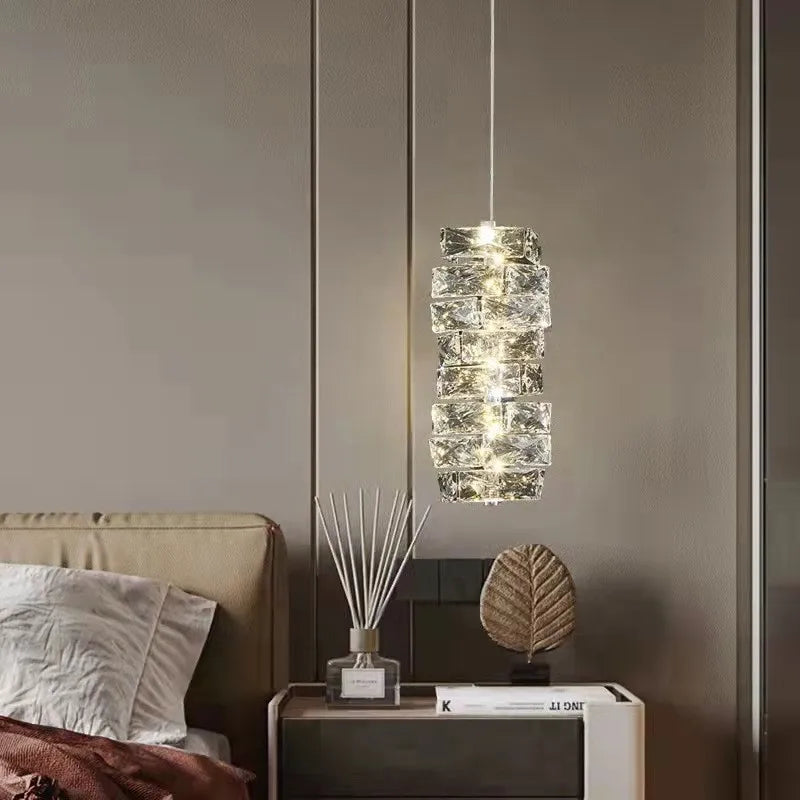 2024 Luxury K9 Crystals Chandelier Led Pendant Lights Steel Luxury Hanging Lamp Fixtures For Home decoration - vue 6 sur 24