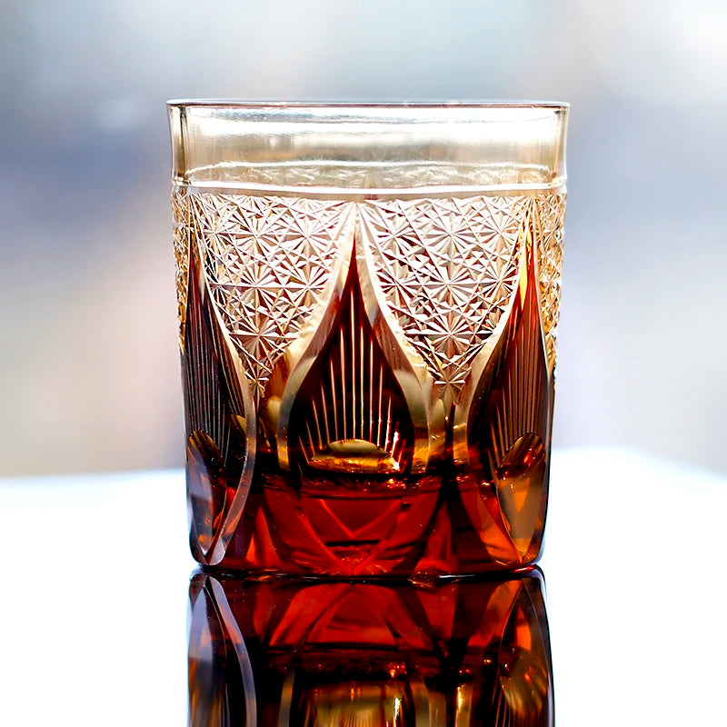 verre whisky edo kiriko motifs taillés main