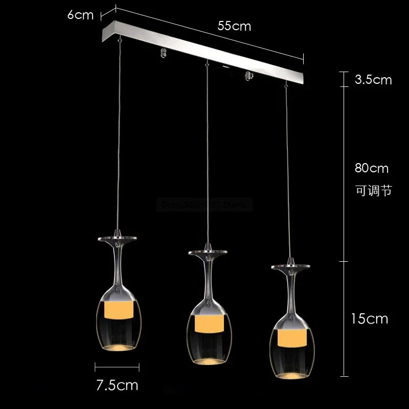 suspension modernes en verre de vin pour bar café - vue 16 sur 16