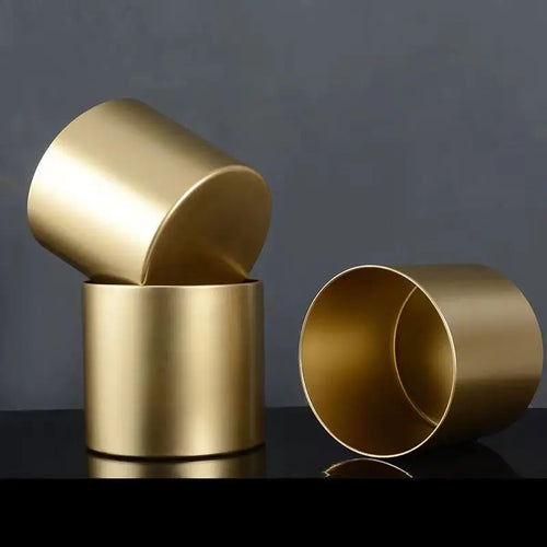 pot de fleurs cylindrique créatif en métal pour décoration intérieure