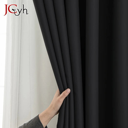 Rideau occultant court moderne pour cuisine chambre salon - vue 5 sur 10