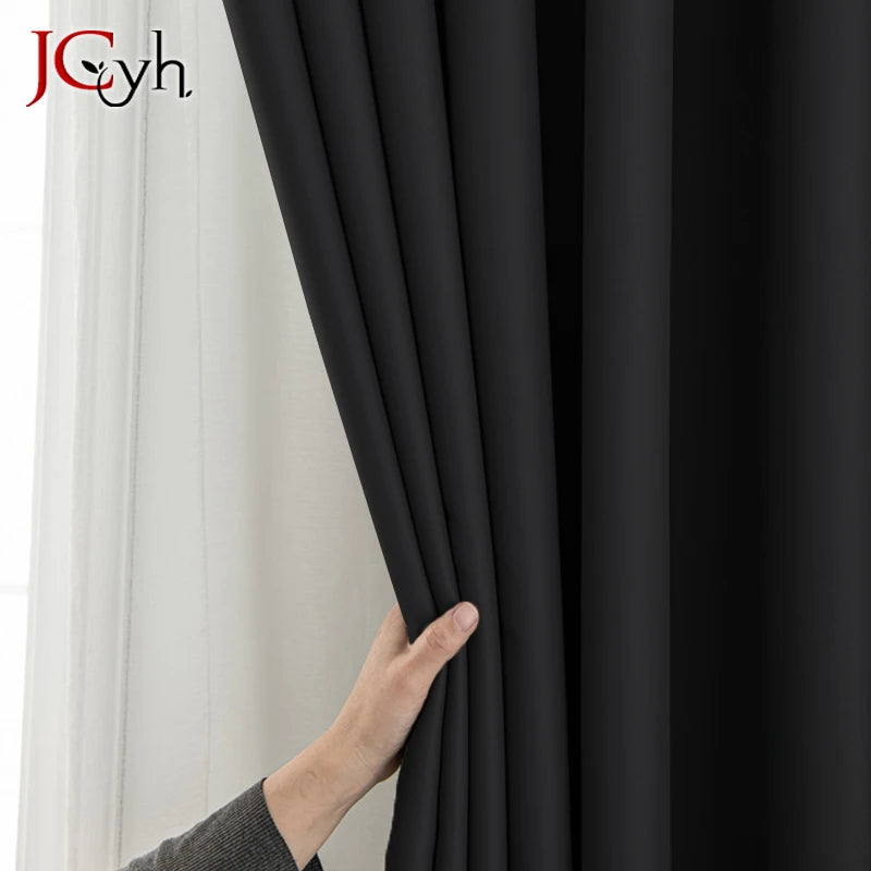 Rideau occultant court moderne pour cuisine chambre salon - vue 4 sur 10