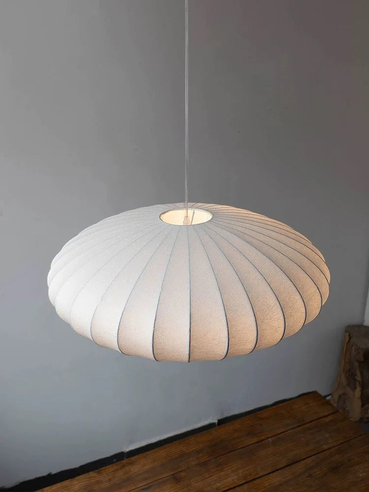 suspension moderne en soie style wabi sabi pour décoration intérieure - vue 5 sur 10