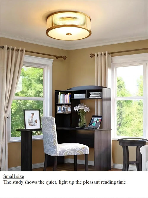 plafonnier led en cuivre et cristal design créatif pour intérieur décoratif