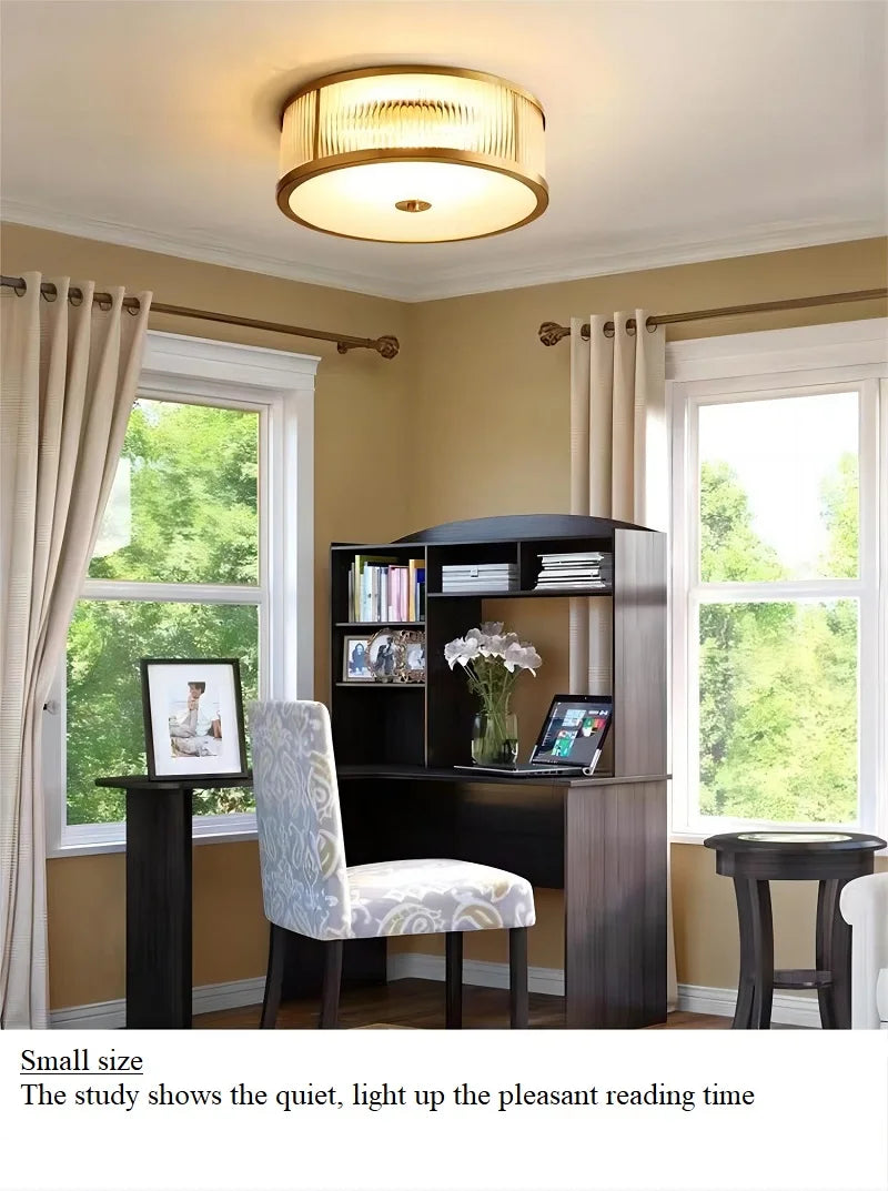 plafonnier led en cuivre et cristal design créatif pour intérieur décoratif - vue 4 sur 8
