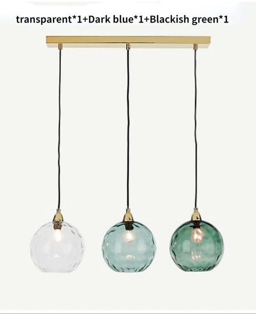 lustre verre coloré nordique moderne grain eau - vue 27 sur 29
