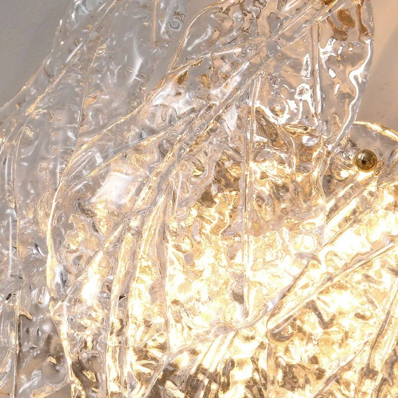 applique murale moderne luxe en verre design doré à led - vue 7 sur 7