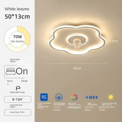 ventilateur de plafond moderne avec lumière led intégrée - vue 2 sur 8