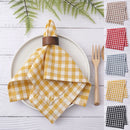 Serviette de table coton vichy style champêtre 42x42