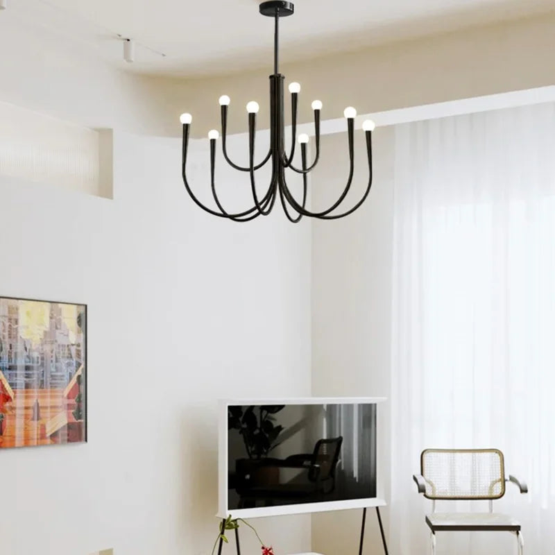 lustre style français doré led pour décoration de luxe