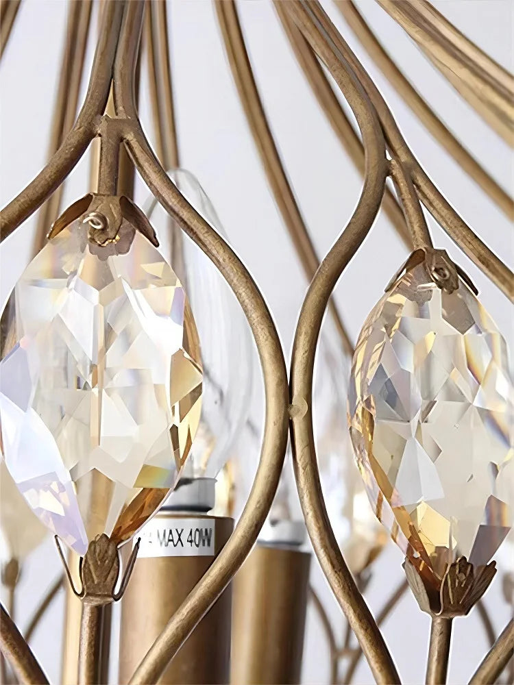 suspension vintage en cristal pour un style rétro élégant - vue 6 sur 9