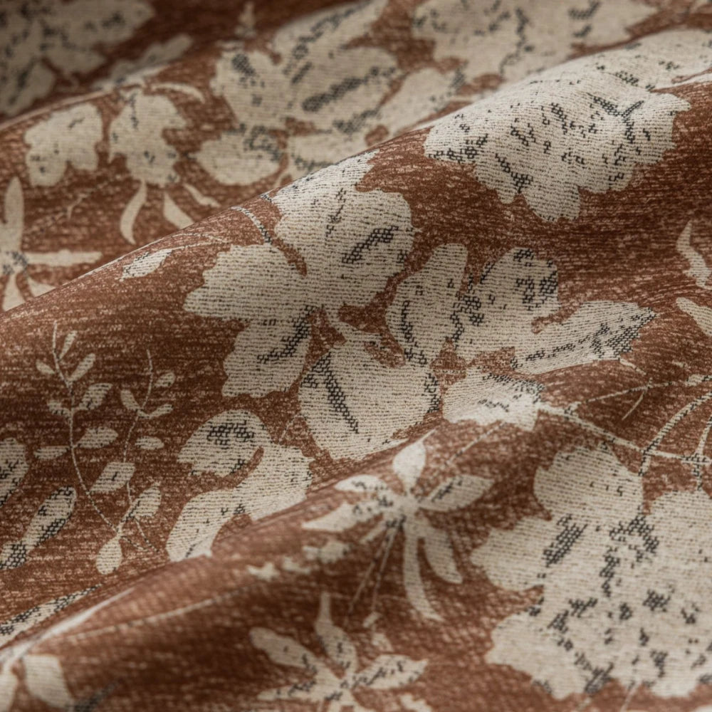 Rideau occultant moderne motifs floraux pour salon chambre