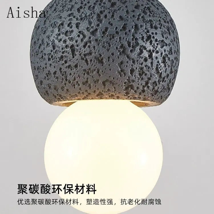 suspension wabi-sabi design nordique luminaire créatif pour intérieur - vue 5 sur 12