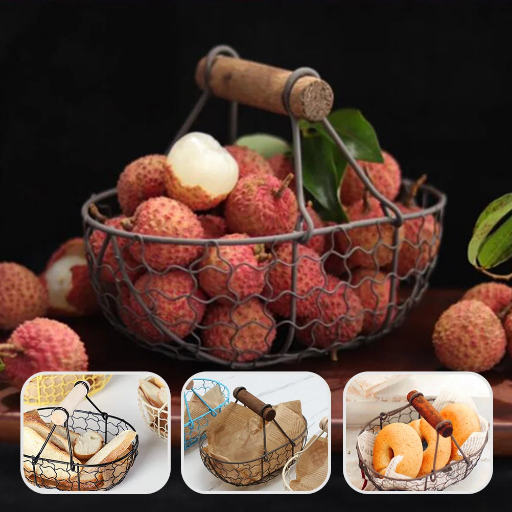 panier à œufs en métal pour fruits et légumes - vue 3 sur 7