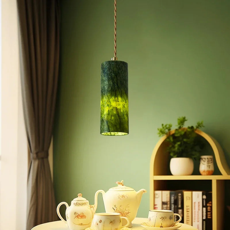 lustre en jade naturel style médiéval créatif rétro pour décoration intérieure - vue 3 sur 7