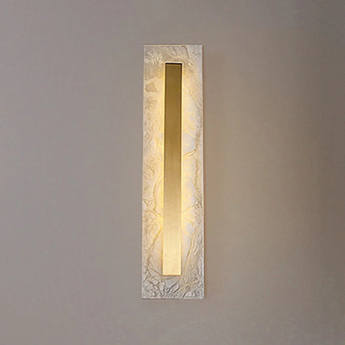 applique murale led de luxe en marbre naturel ovale rectangulaire - vue 2 sur 7