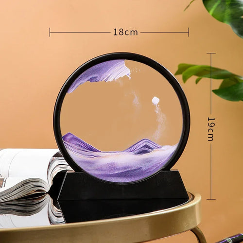 sablier en verre 3d paysage de sable en mouvement décoration artistique - vue 55 sur 54